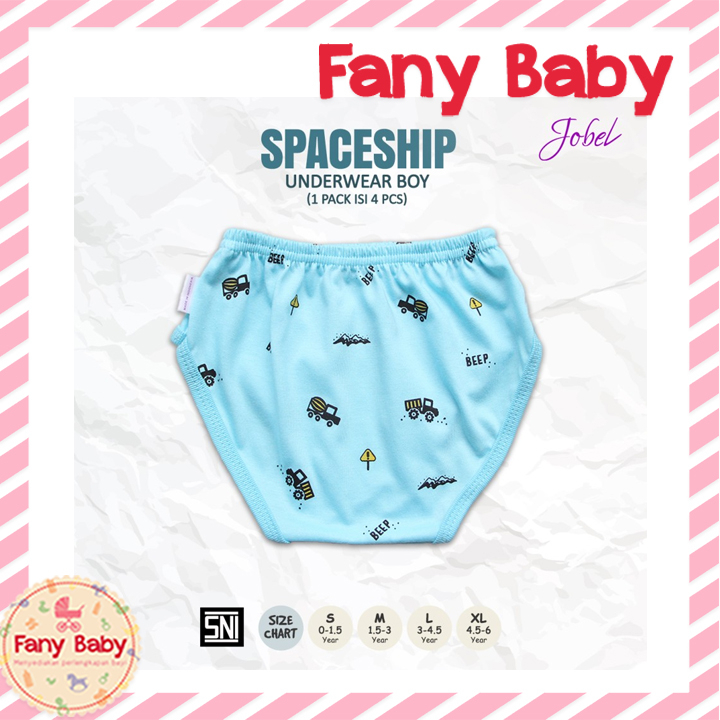 KAZEL UNDERWEAR SPACESHIP ISI 4PCS