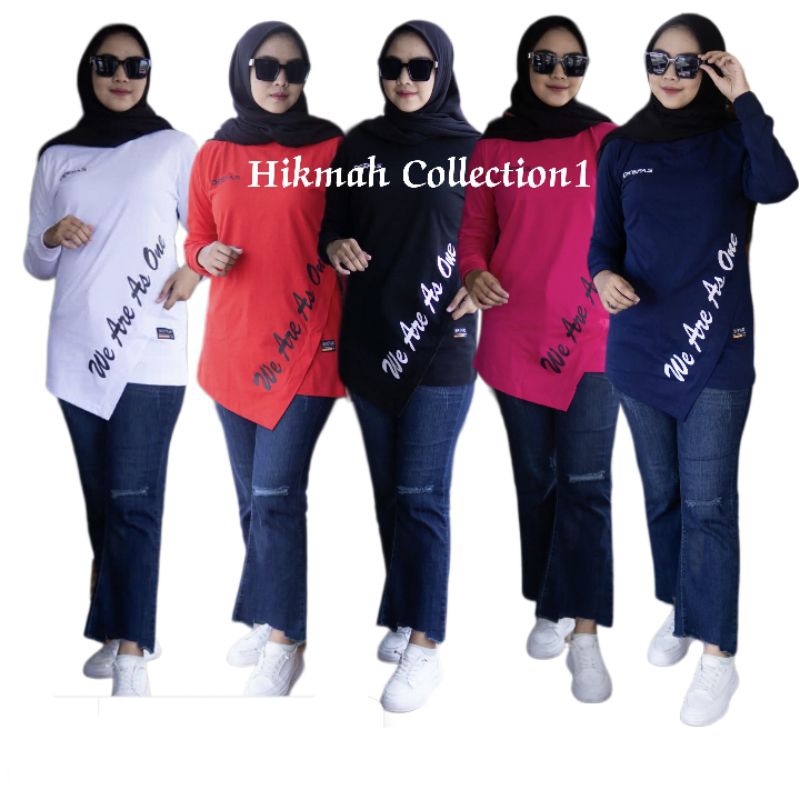 SILANG 02√ ATASAN Baju Wanita Lengan Panjang PAKAI RIB JAHITAN BELAH SILANG DEPAN BAHAN KATUN KOMBET 20S