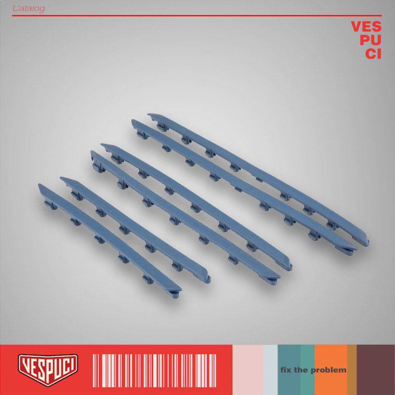 List Floor Runner Kit / List Lantai Dek Dark Blue Sapphire for Vespa Matic Matik Metic Metik Vespa S