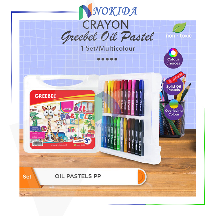 

Nokida Oil Pastels Crayon Greebel 24 Warna / Alat Tulis Gambar Pensil Krayon