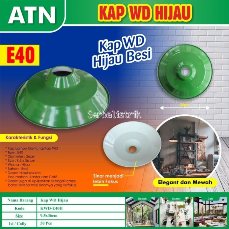 Pitting wd E40 besi/Fiting lampu gantung E40/Kap wd E40 besi/Kap lampu gantung E40