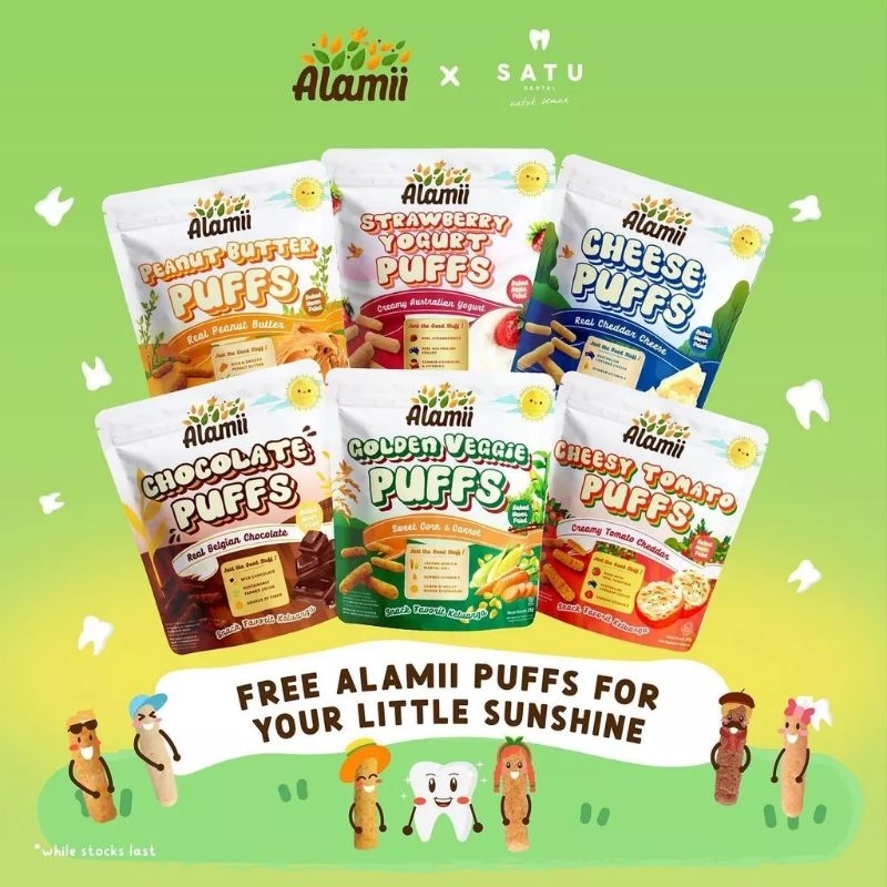 

Alamii Food Snack Puffs Bayi Sehat dan Lezat