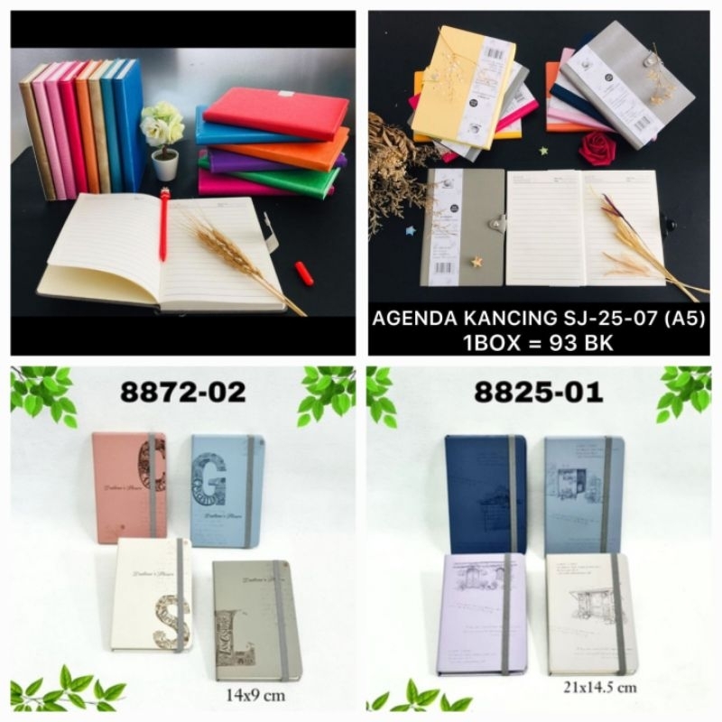 

Buku Notes Catatan Agenda Kancing Ukuran A5 C25 (T 21,5 cm x P 15 cm)/ erica 004