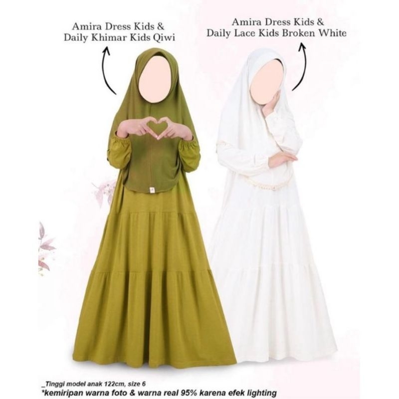 Amira dress kids Atelier Angelina size 6-8 Broken white