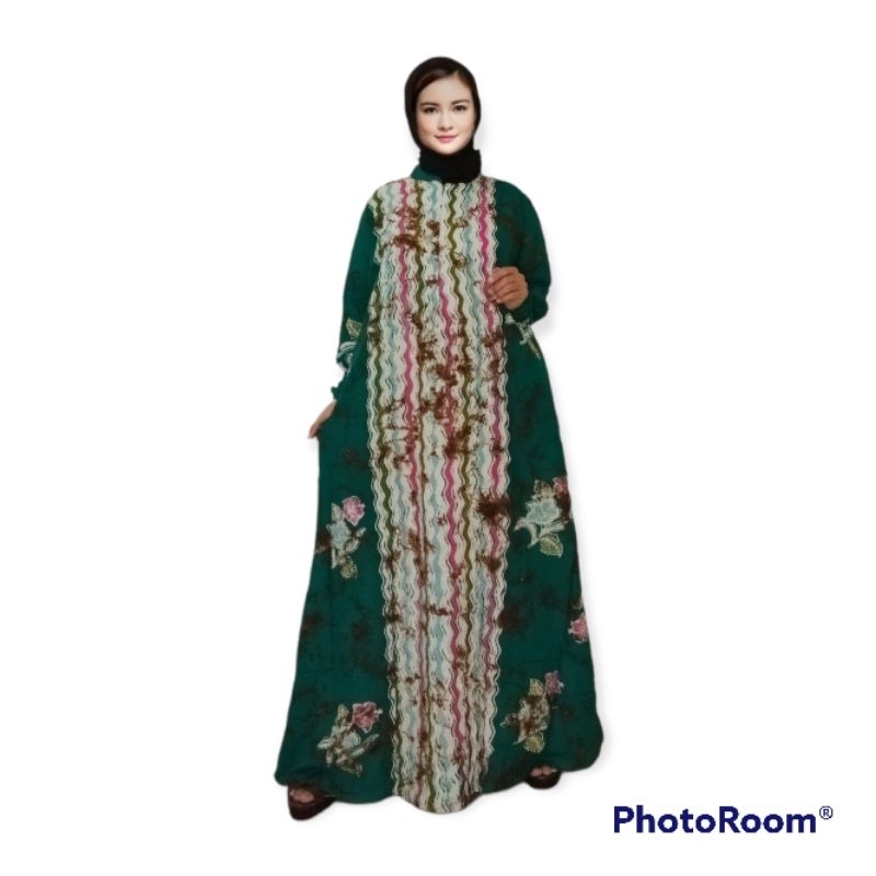 Gamis Batik Modern Pekalongan Jumbo | Gamis Batik Pekalongan | Gamis Batik Modern Pekalongan Jumbo |
