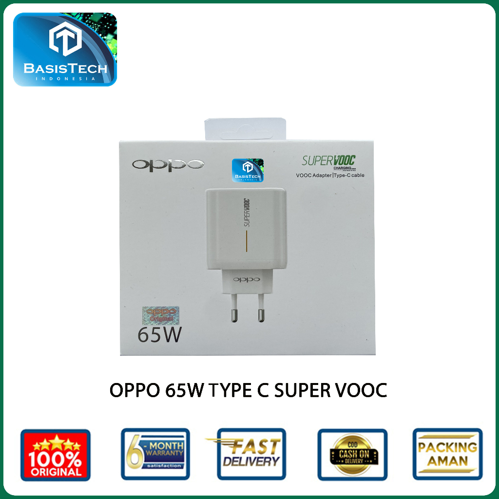 CHARGER OPPO 65W TYPE C SUPER VOOC ORIGINAL HIGH QUALITY