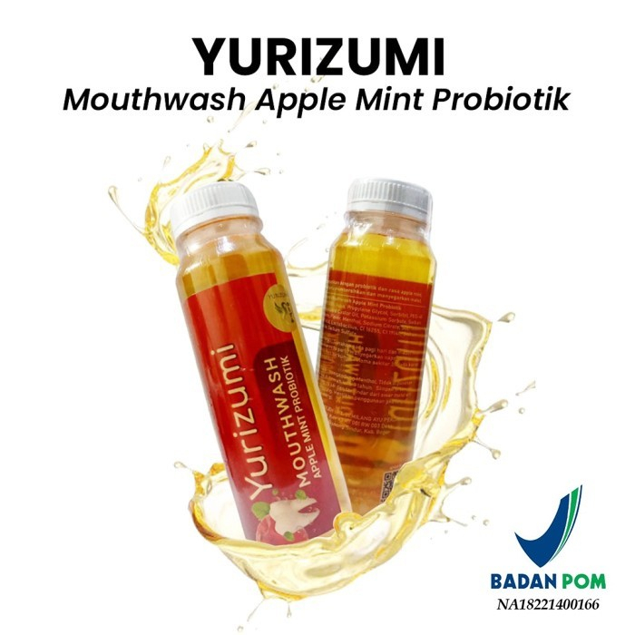 HS BPOM YURIZUMI MOUTHWASH APPLE MINT BPOM OBAT KUMUR PROBIOTIK NAFAS SEGAR PEMUTIH GIGI