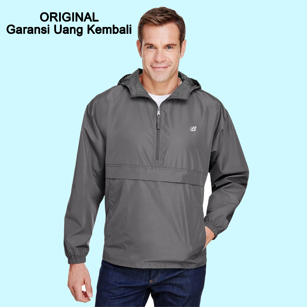 [BUY1GET1] [CUCI GUDANG] Jaket Running Windbreaker NB New Balance All Motion Original - Pakaian Jack