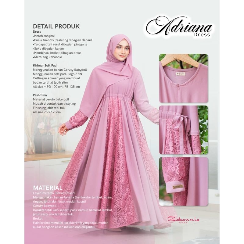 OPEN PO GAMIS ADRIANA DRESS BY ZABANNIA