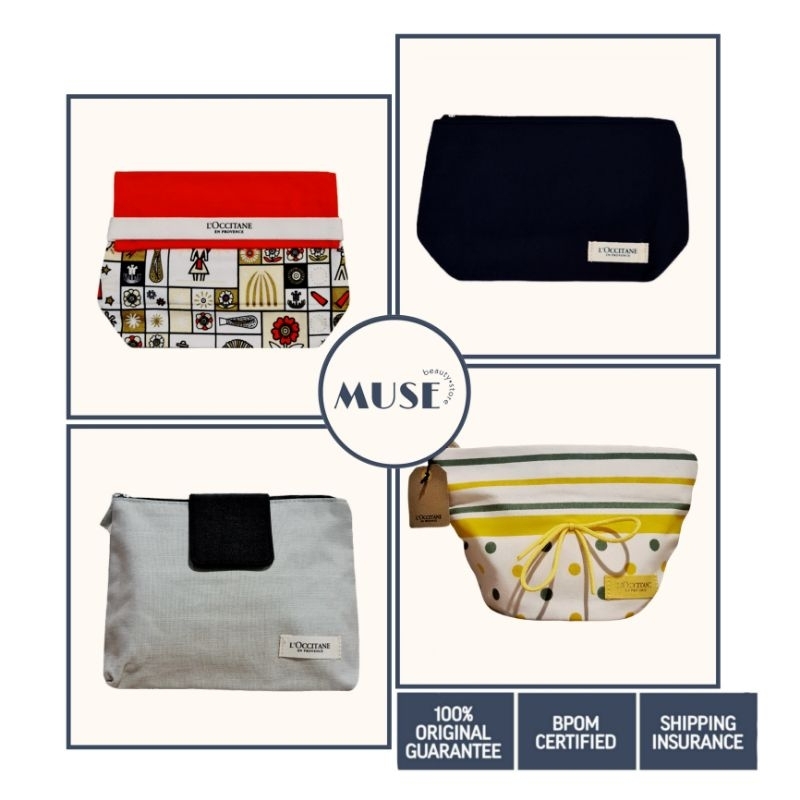 [ Limited Edition ] Loccitane Pouch Bag Tas Tempat Kosmetik Organizer