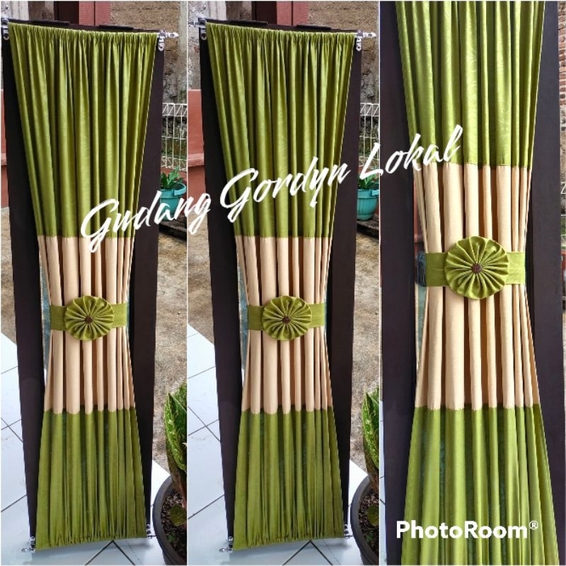 Gorden Kupu Kupu Kombinasi 2 Warna Gorden Jendela Minimalis