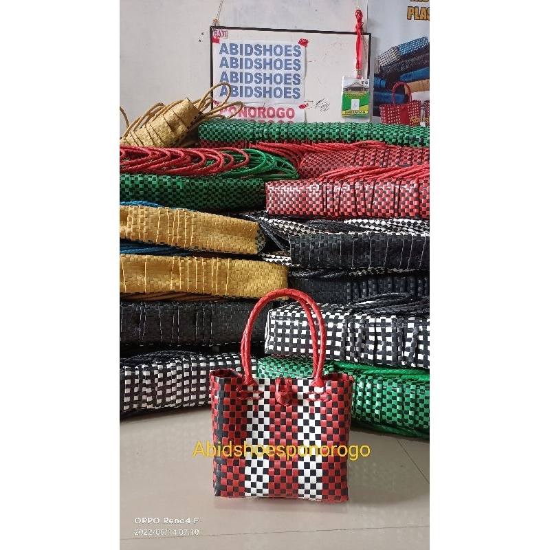 Tas souvenir | tas anyaman plastik | tas murah grosir  harga per 10pcs