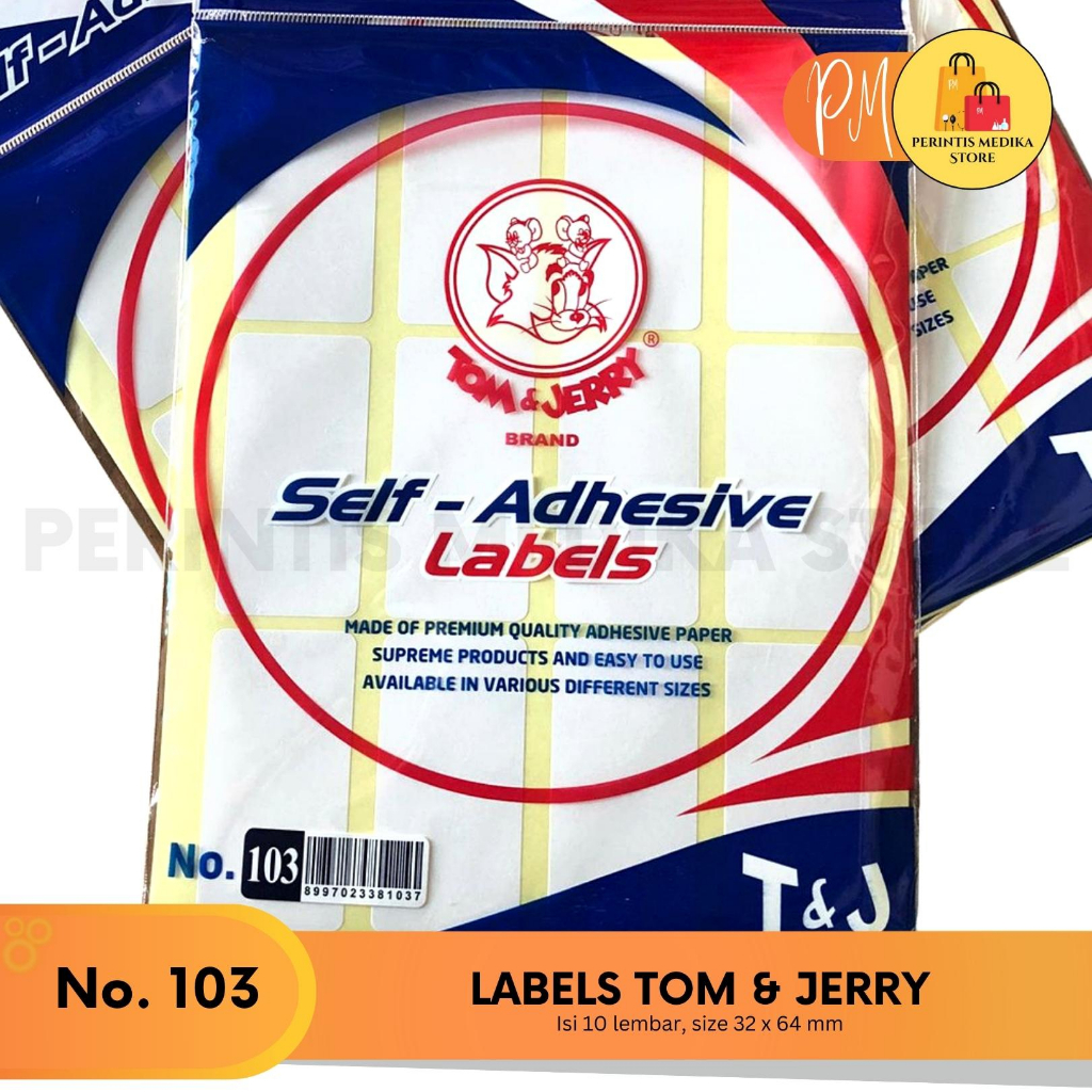 

Tom & Jerry 103 Label l Self Adhesive Labels Tom N Jerry l Stiker Labels T&J