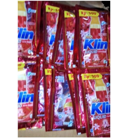 Soklin renceng Liquid isi 12 biji 22ml/renceng(Merah/ungu/biru)/Rinso cair Signature Parfum  Essence