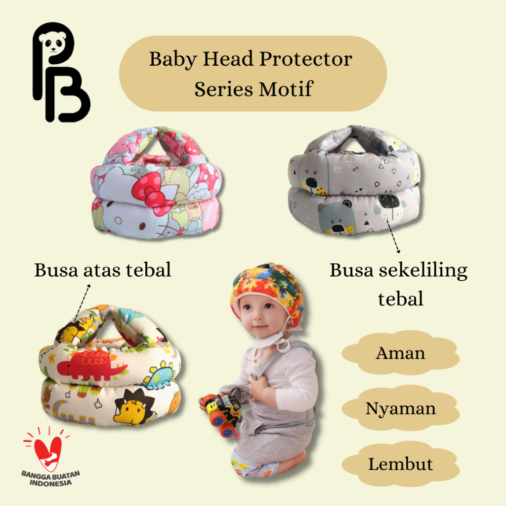 Precious Baby | Topi Pelindung Kepala Bayi Premium | Baby Head Protector Premium | Baby Head Safety Helmet | Helm Pelindung Kepala Bayi | Topi Bayi | Topi Anak