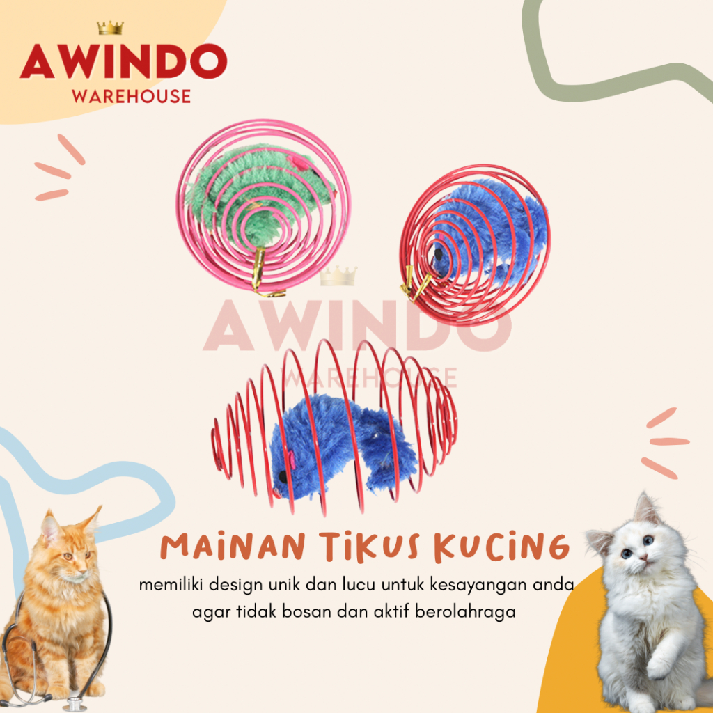 MAINAN SANGKAR TIKUS - Mainan Kucing Rangkai Tikus Interaktif