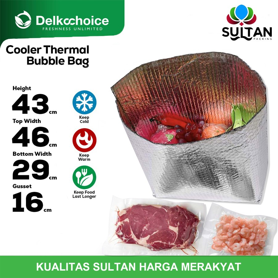 

Cooler thermal bubble bag tas cooler insulated pouch satuan