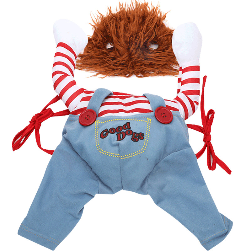 KOSTUM CHUCKY - Baju Hewan Anjing Kucing Lucu Unik Desain Halloween Chucky