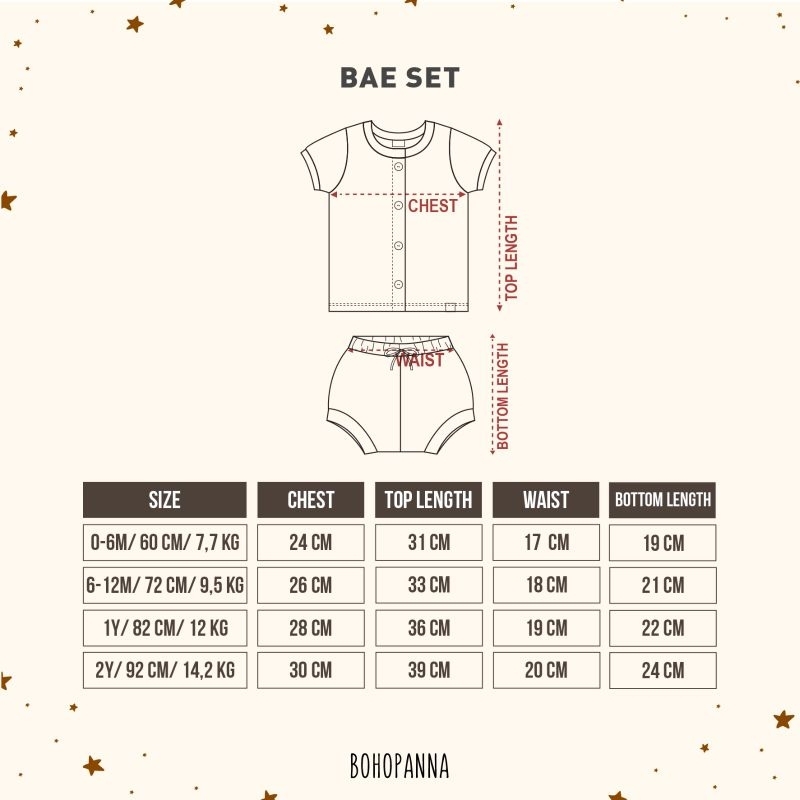 Bohopanna Boho Panna Bae Set / Setelan Anak Bayi