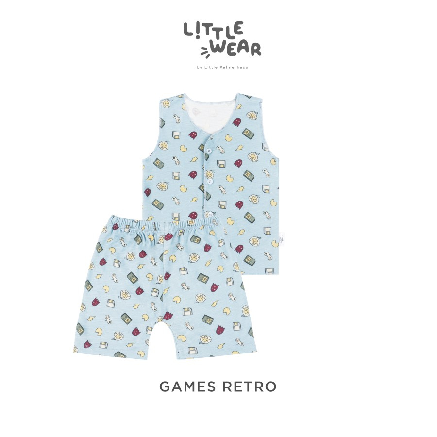 LITTLE WEAR SHORT by Little Palmerhaus-Baju bayi/setelan piyama bayi/setelan piyama kutung anak