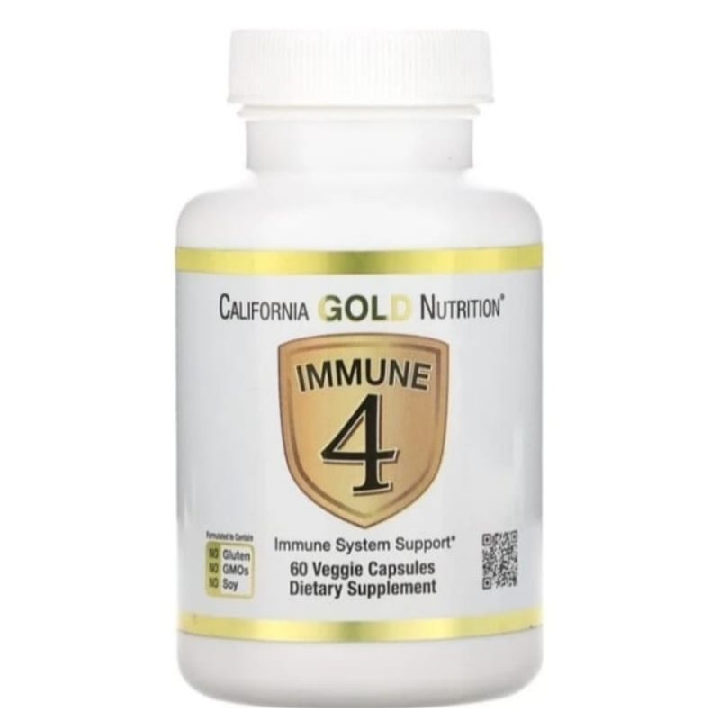 California Gold Nutrition Immune 4 60 Veggie Capsules