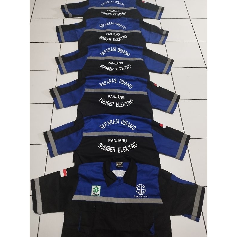 Baju Stelan Wearpack Costum BORDIR NAMA PERUSAHAAN