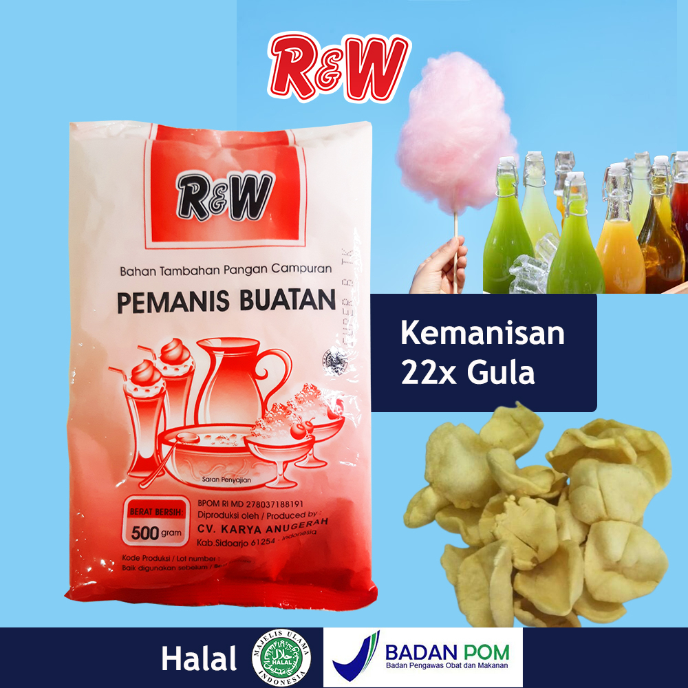 Sari Manis Pemanis Buatan Sodium Super Merah Rajawali R&amp;W RW 500 gr