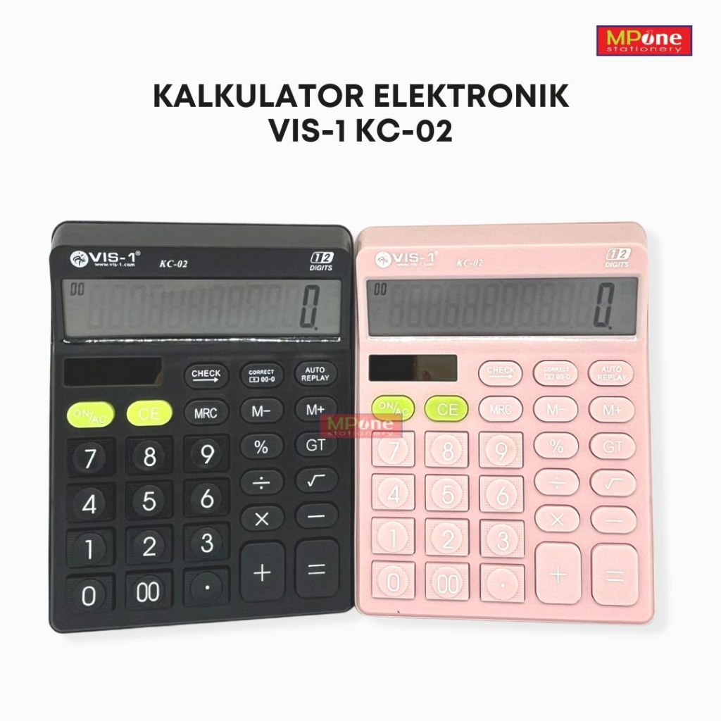 

Kalkulator Elektronik / Kalkulator 12 Digits / Kalkulator Elektronik VIS-1 KC-02