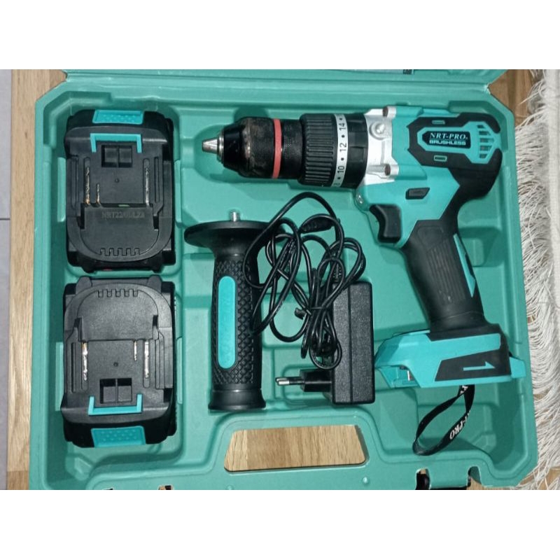 Bor cordless drill nrt pro 743dc brushless second