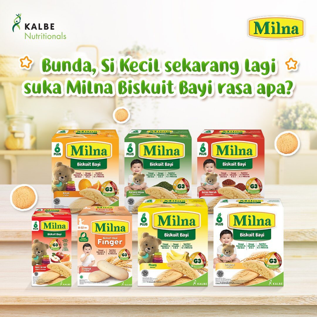 Biskuit bayi Milna 130g / 65g