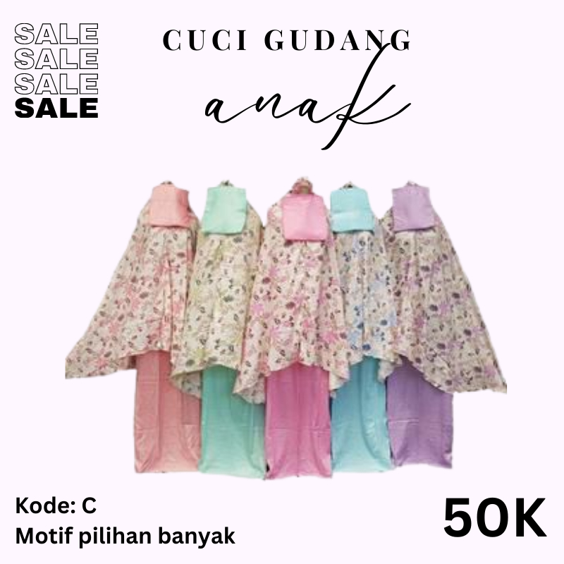 PROMO CUCI GUDANG MUKENA RAYON TERMURAH