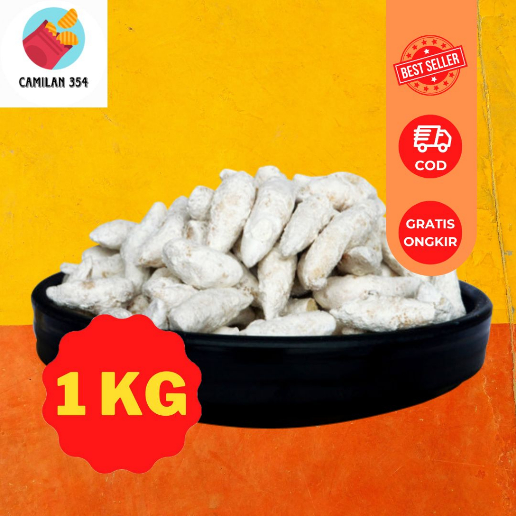 

[KILOAN] Bidaran Salju Putih Manis -1KG (1000 gr) / Widaran Gula Salju / Kue Telur Gabus