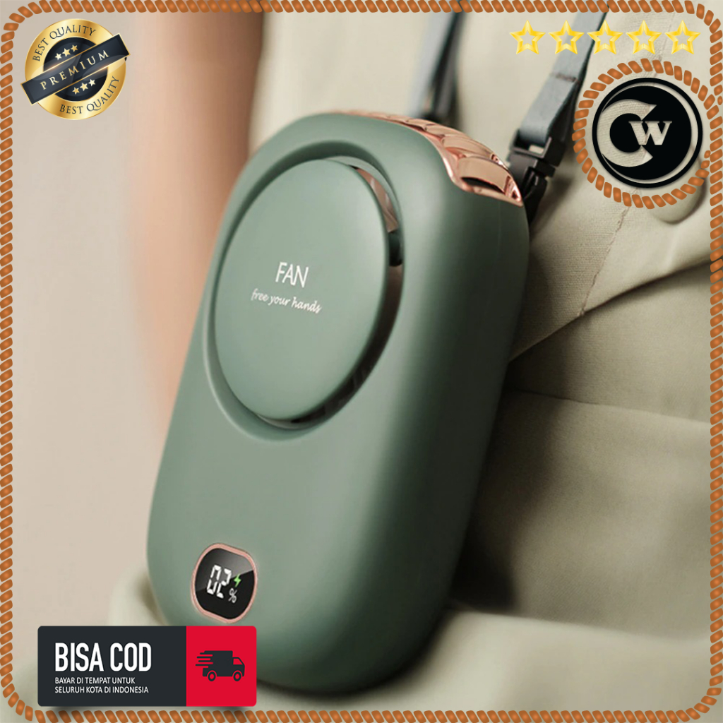 Kipas Angin Mini | Portable Neck Fan 2000mAh | Kipas Gantung Bisa Dicas