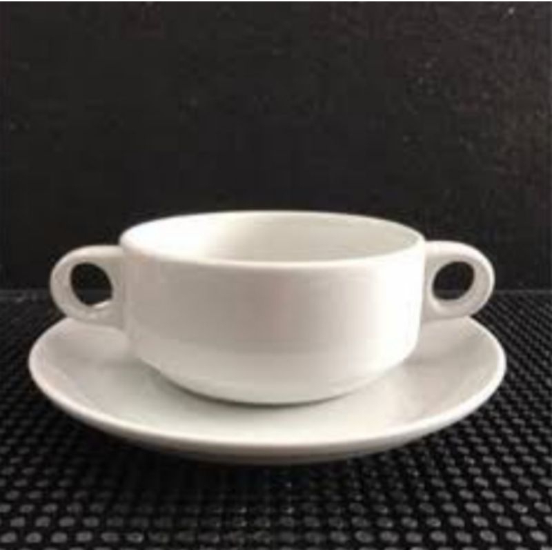 Mangkok Sup Kuping Merk Legacy E-701/E-034 /Soup Cup Keramik