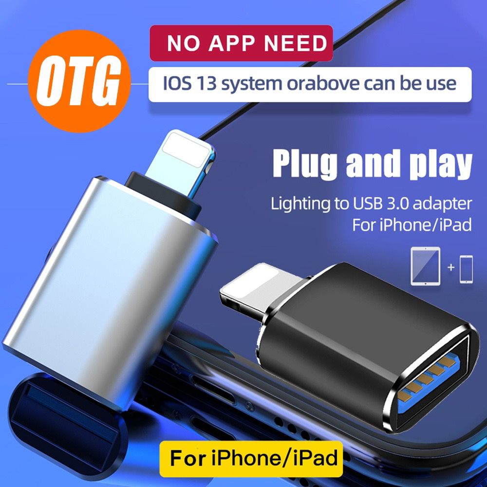 ￼Otg Connector Lighting To Usb 3.0 Adapter Converter Fast Data Transfer/Usb Card Reader Otg/Adapter Converter/Adaptor Usb Laptop kompatibel for iphone