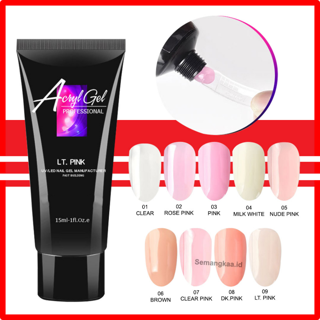 ACRYL POLYGEL Poly Gel Nail Acrylic Extension Kuku 15ml KU016