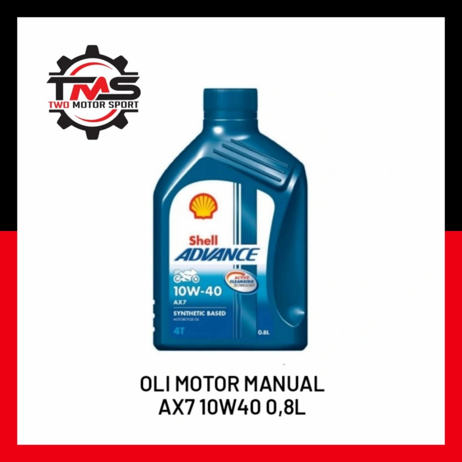 OLI MOTOR SUPRA JUPITER OLI SHELL 100% ORI AX7 10W40 0,8L MANUAL 800ML