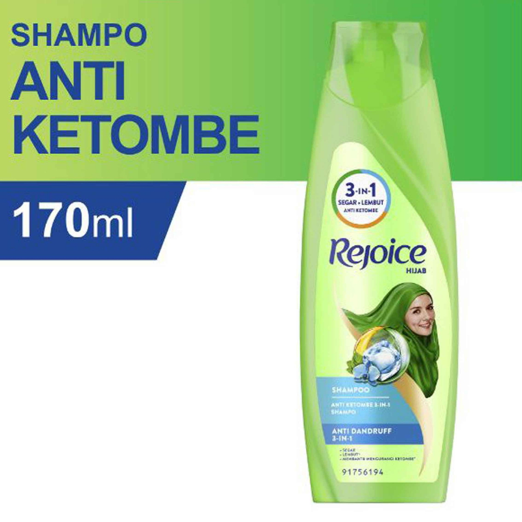 Shampo Rambut 3IN1* Rejoice Hijab* Shampo Anti ketombe* 170ml