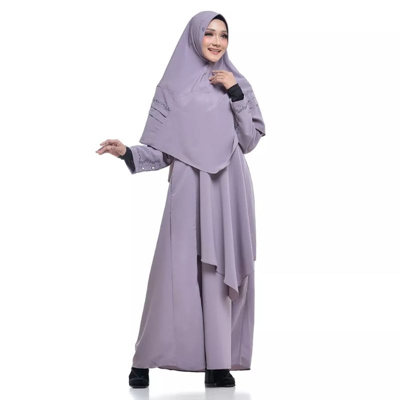 RABBANI DRESS MUSLIM -DRESSLIM gamis Rabbani Khimarab alishaba, Madisa,SEBIA warna ashes of rosses