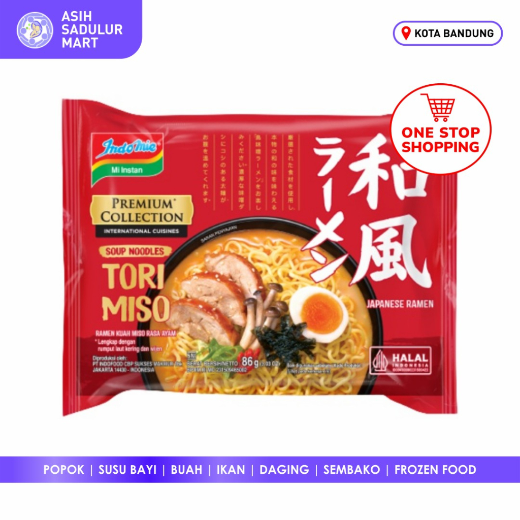 Indomie Miso Ramen 1pcs Japanese International Cuisine Premium Collection Bandung