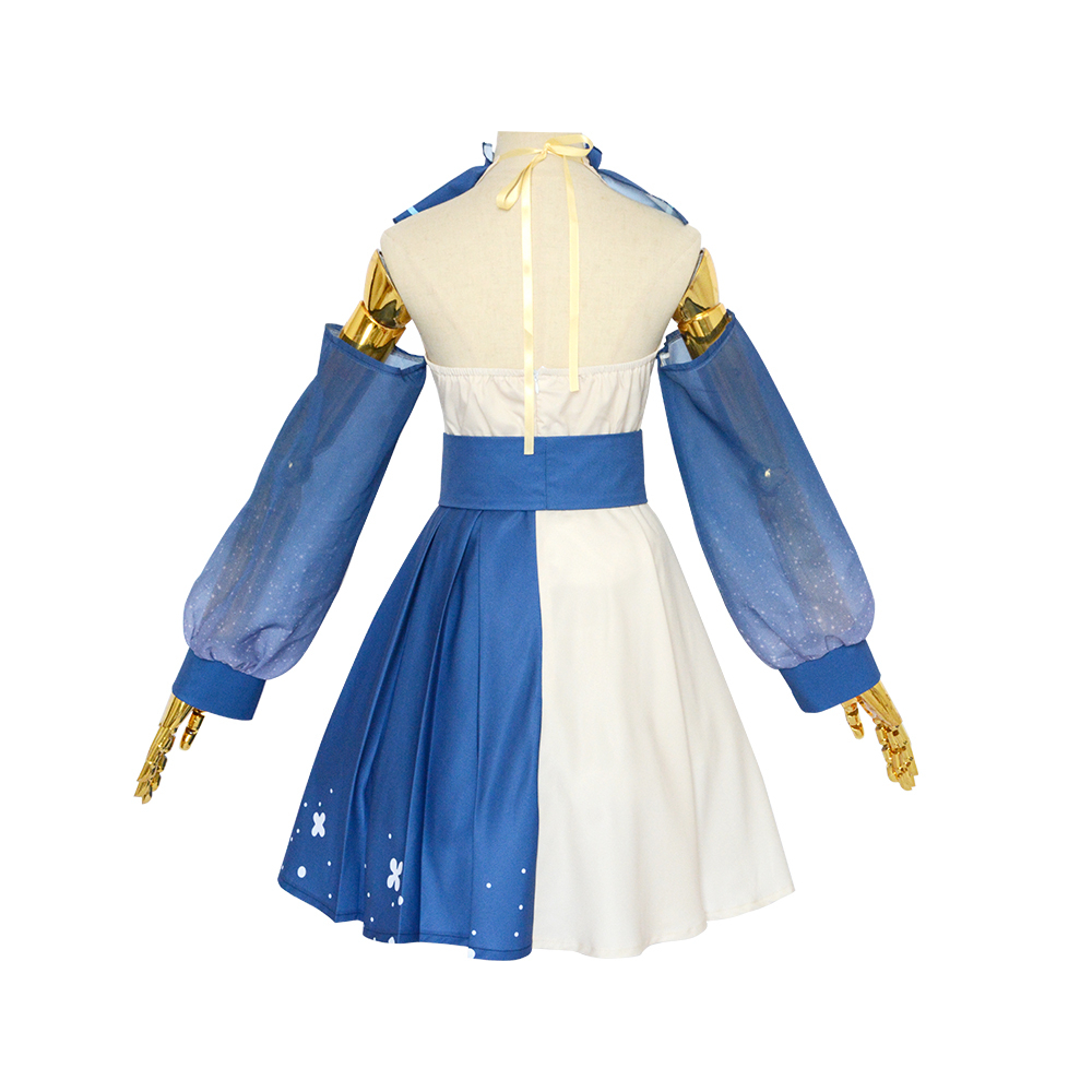 【Wetrose】Kobo Kanaeru 1 Year Anniversary Vtuber Hololive ID Costume Cosplay Biru Dress Set Lucu Kawaii Wanita Cewek Perayaan 1 Tahun