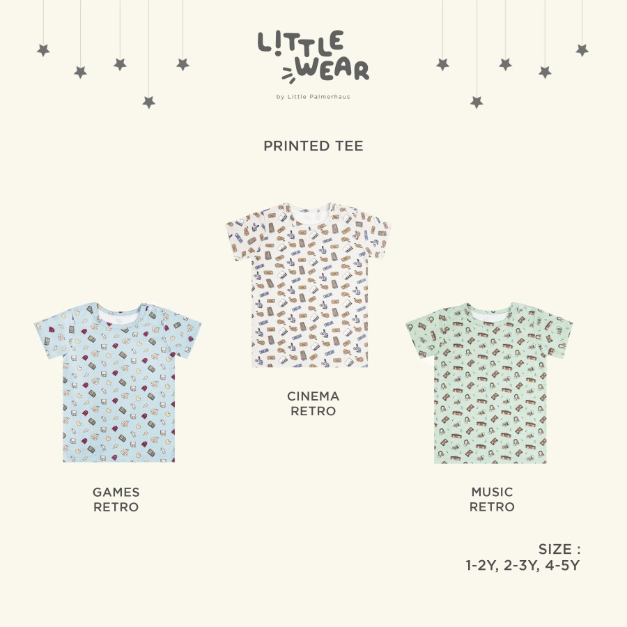 Little Palmerhaus - Little Wear Printed Tee 14.0 (Kaos Anak) - Games Retro, 1-2 Years