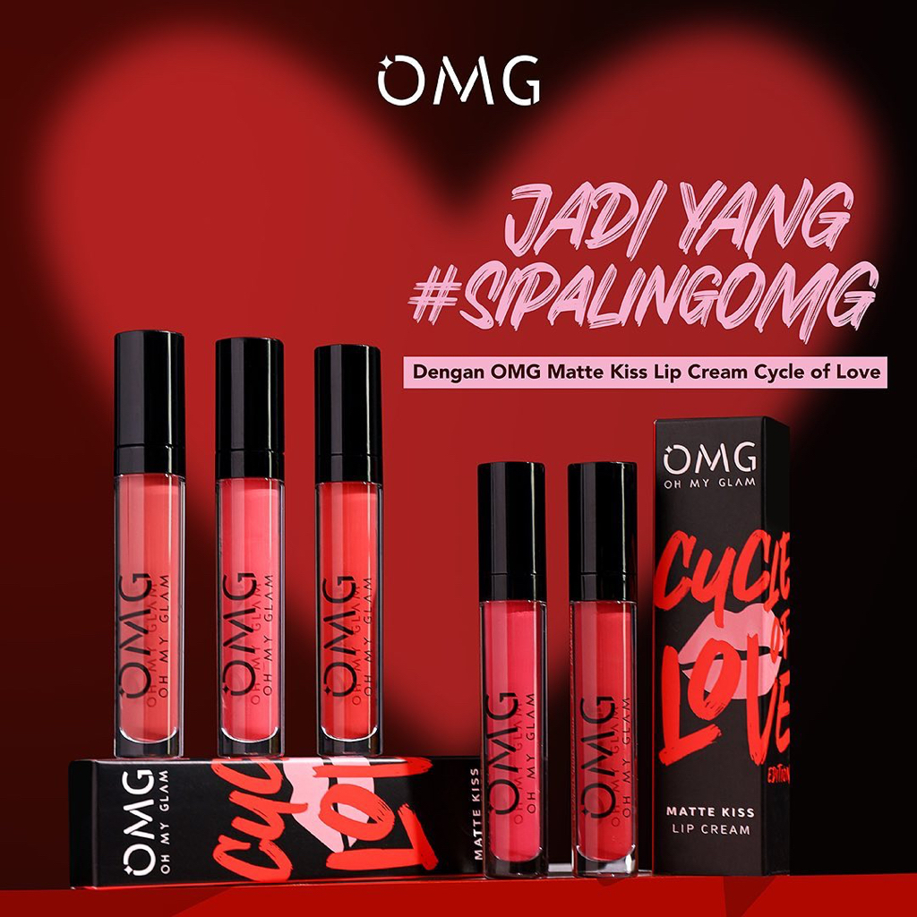 OMG OH MY GLAM Matte Kis Lip Cream 3.5 gr | Coffee Edition / Cycle of Love