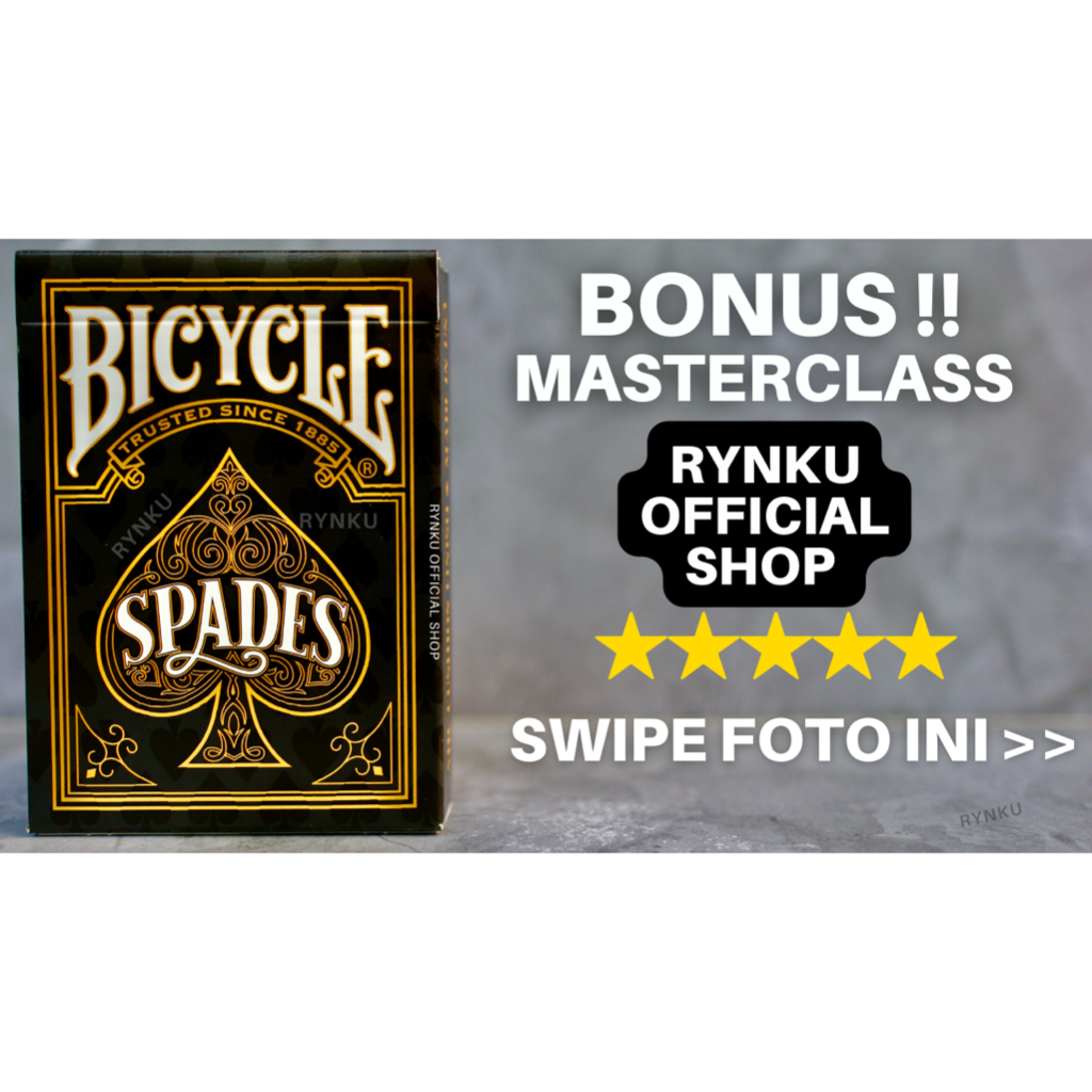 KARTU REMI BICYCLE SPADES PLAYING CARD + BONUS