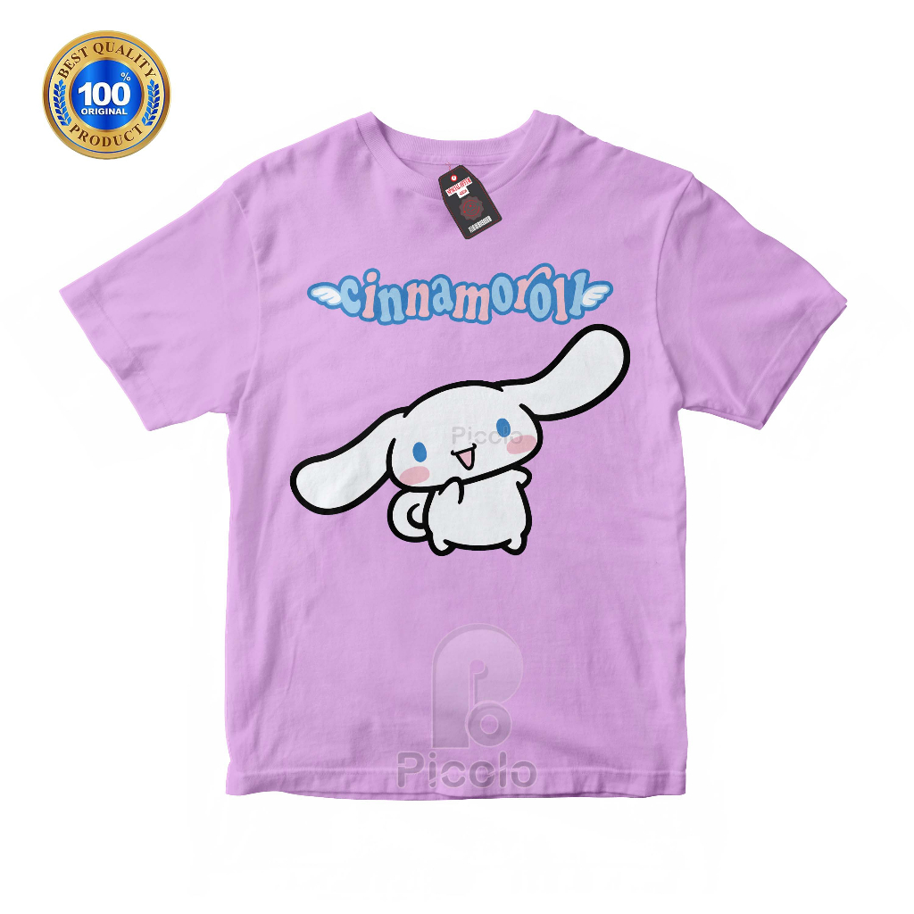 (FREE NAMA) BAJU KAOS ATASAN ANAK MOTIF KARAKTER CINAMOROL SANRIO Bahan COTTUN