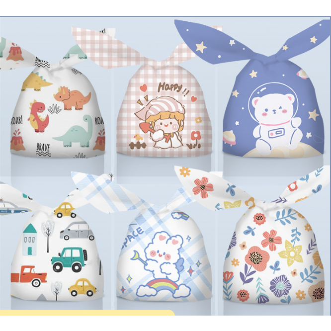 50 PCS PLASTIK SNACK / PLASTIK COOKIES/ PLASTIK LUCU/ PLASTIK KELINCI/ BUNNY / BIRTHDAY BAG