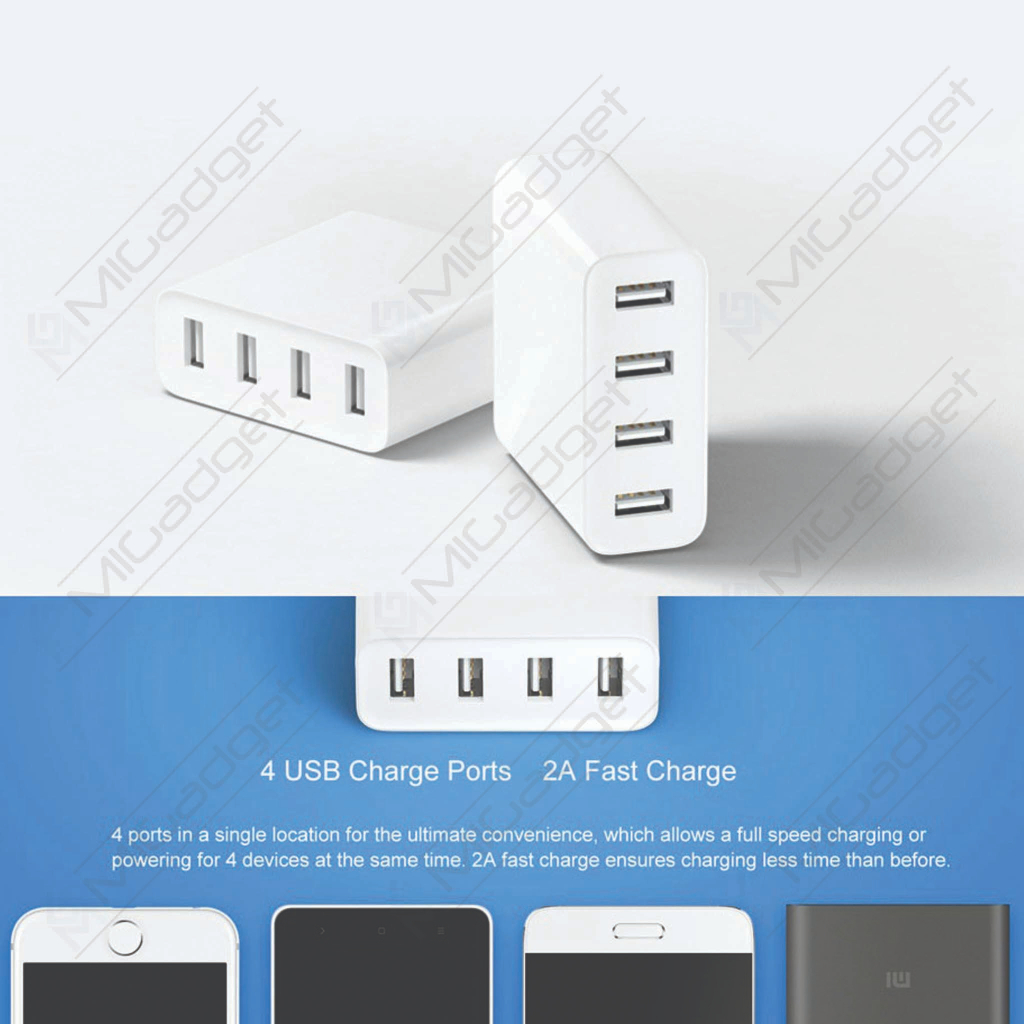 Charger 4 Port USB 2A Fast Charging