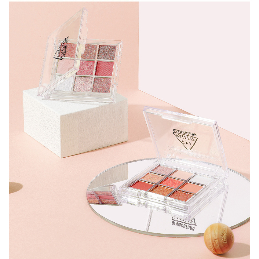 Eyeshadow Palette 9 Warna Glitter Korean ORIGINAL MakeUp kosmetik eye shadow Girl wanita