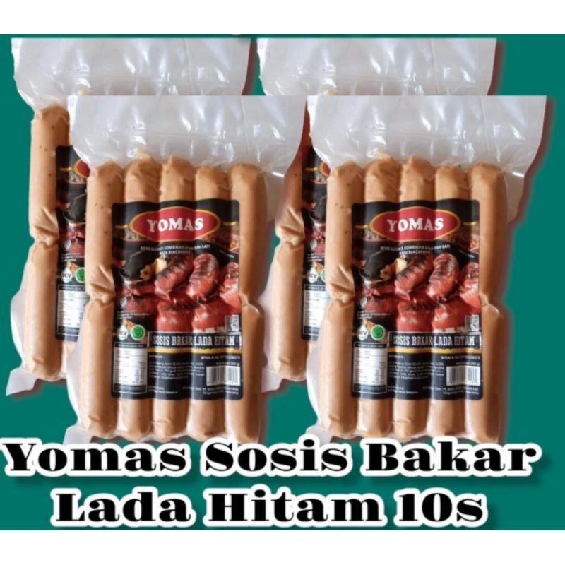 

yomas sosis bakar lada hitam isi 10pcs 500gr