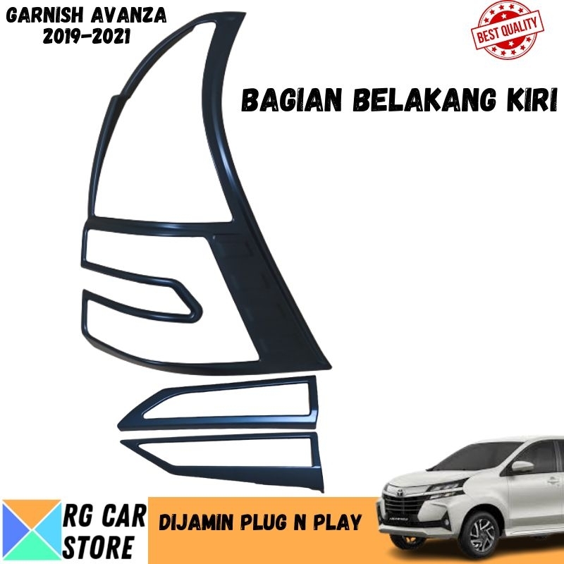 GARNISH AVANZA 2019-2021 HITAM DOFF DIJAMIN PNP TINGGAL PASANG BERKUALITAS